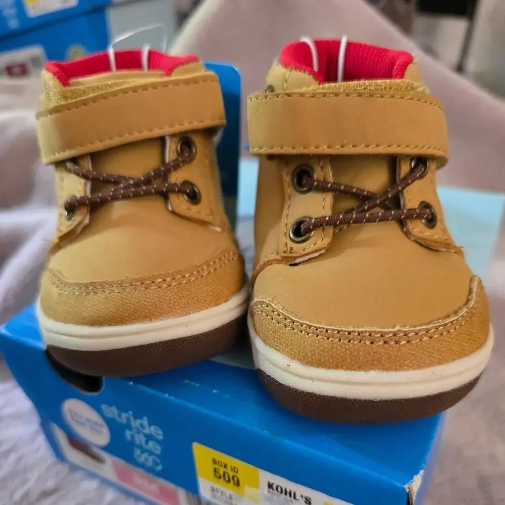 Stride Rite 360 Baby 3 Months Size Indiana Honey Yellow Boots